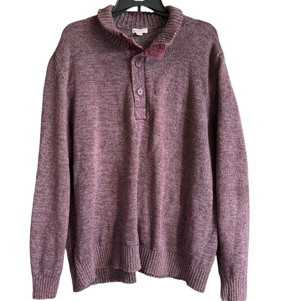Merona Maroon Mock Neck Knit Sweater